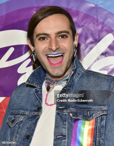 Jacob Tobia arrives at "Live Telethon" with three-hour variety show "Pride Live" on GLAAD YouTube at YouTube Space LA on June 29, 2018 in Los...
