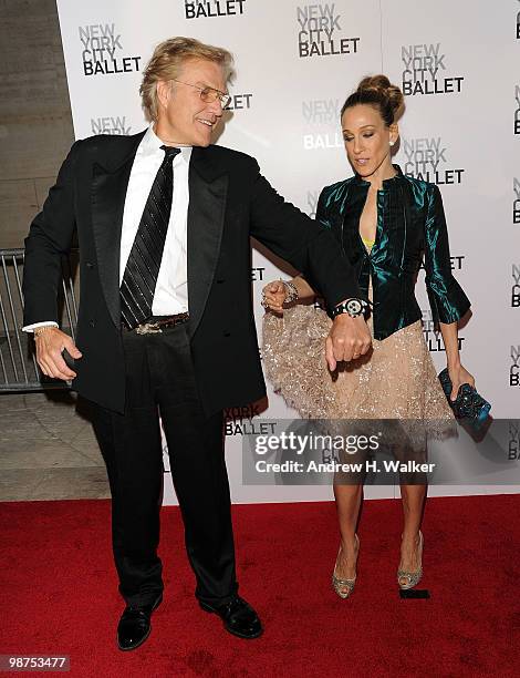 Ballet Master in Chief Peter Martins and Sarah Jessica Parker attend the 2010 New York City Ballet Spring Gala at the David H. Koch Theater, Lincoln...