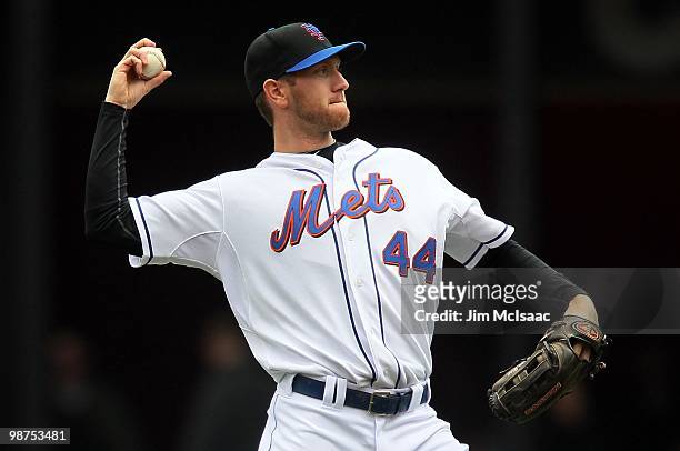 Jason Bay of the New York Mets warms up before playing against the Los Angeles Dodgers on April 28, 2010 at Citi Field in the Flushing neighborhood...