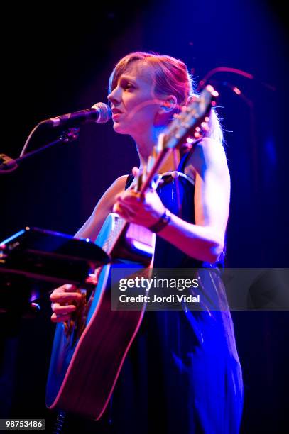 Tanja Frinta of Lonely Drifter Karen performs on stage at Sala Apolo on April 29, 2010 in Barcelona, Spain.