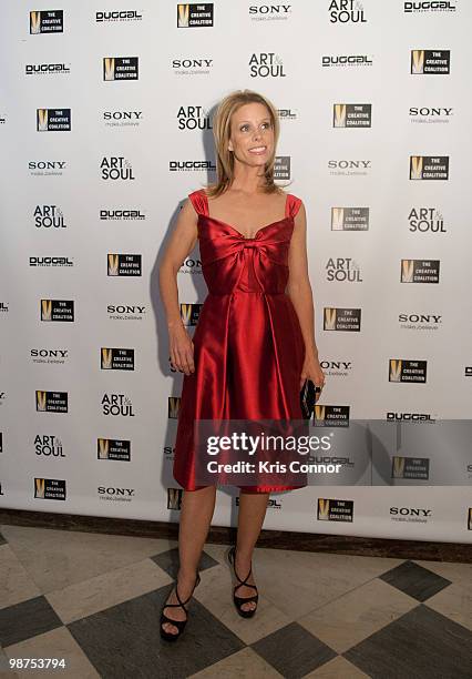 Cheryl Hines arrives at Art & Soul: A Celebration of the American Spirit gala at The Library of Congress on April 29, 2010 in Washington, DC.