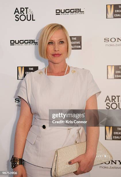 Patricia Arquette arrives at Art & Soul: A Celebration of the American Spirit gala at The Library of Congress on April 29, 2010 in Washington, DC.