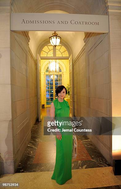 Actress Christina Ricci poses for a photo at the star studded gala celebrating Chopard's 150 years of excellence at The Frick Collection on April 29,...