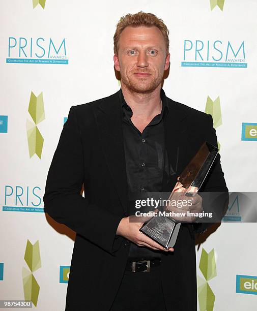 Actor Kevin McKidd accepts the award for Best Performance in a Drama Series Multi-Episode Storyline "Grey's Anatomy" at the 14th Annual PRISM Awards...