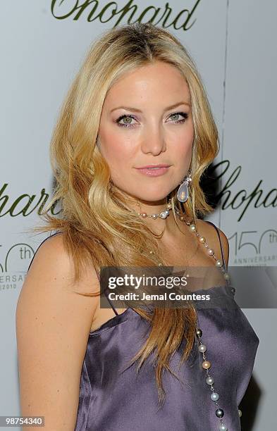 Actress Kate Hudson poses for a photo at the star studded gala celebrating Chopard's 150 years of excellence at The Frick Collection on April 29,...