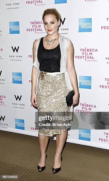 Actress Abbie Cornish attends Awards Night during the 9th Annual Tribeca Film Festival at the W New York - Union Square on April 29, 2010 in New York...