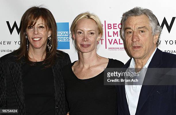 Tribeca Film Festival co-founder Jane Rosenthal, Best Narrative feature winner Feo Aladag and Tribeca Film Festival co-founder Robert de Niro attend...