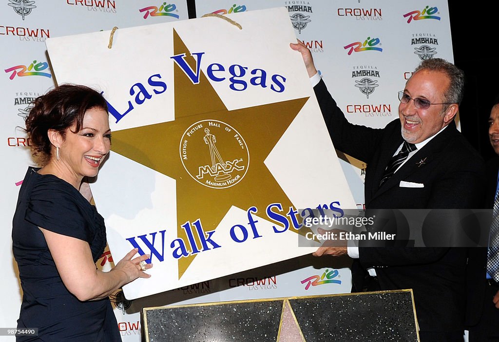 Emilio And Gloria Estefan Honored By The Las Vegas Walk Of Stars