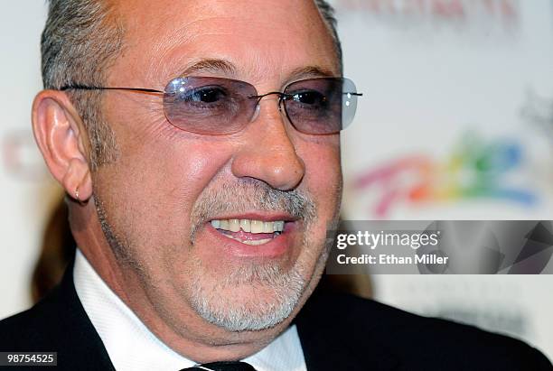 Emilio Estefan Jr. Attends the Las Vegas Walk of Stars dedication ceremony for him and his wife Gloria Estefan at the Crown Nightclub at the Rio...