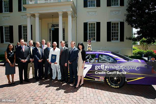 Heath Calhoun , winner of Crown Royal "Your Name Here" military program, NASAR driver Matt Kenseth , Doug Fritz , President, Richmond International...