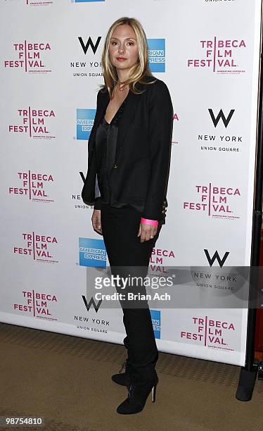 Actress Hope Davis attends Awards Night during the 9th Annual Tribeca Film Festival at the W New York - Union Square on April 29, 2010 in New York...