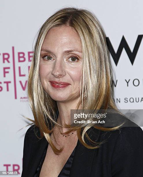 Actress Hope Davis attends Awards Night during the 9th Annual Tribeca Film Festival at the W New York - Union Square on April 29, 2010 in New York...