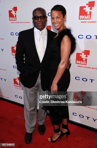 Music Producer LA Reid and Erica Reid attend DKMS' 4th Annual Gala: Linked Against Leukemia at Cipriani 42nd Street on April 29, 2010 in New York...