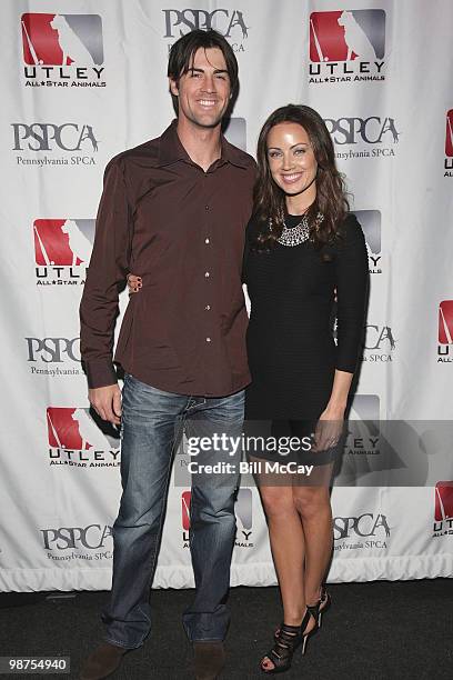 Philadelphia Phillies Cole Hamels and Jennifer Utley attend the 3rd Annual Utley All-Stars Animal Casino Night at The Electric Factory April 29, 2010...