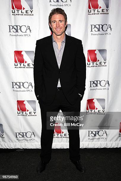 Philadelphia Phillies Chase Utley attends the 3rd Annual Utley All-Stars Animal Casino Night at The Electric Factory April 29, 2010 in Philadelphia,...