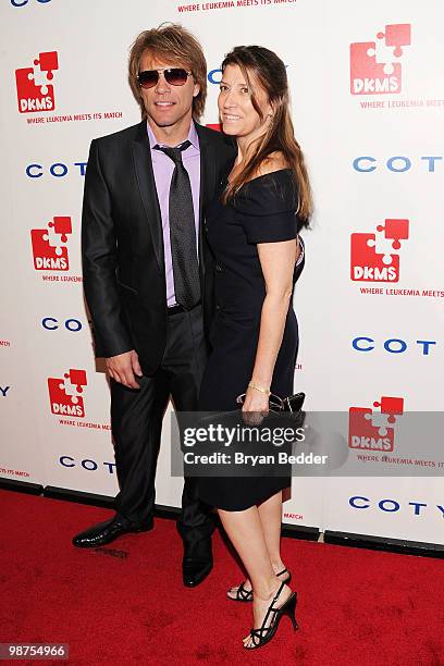 Musician Jon Bon Jovi and Dorothea Bon Jovi attends DKMS' 4th Annual Gala: Linked Against Leukemia at Cipriani 42nd Street on April 29, 2010 in New...