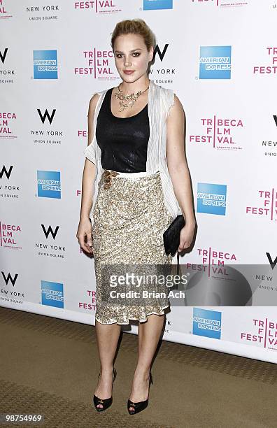 Actress Abbie Cornish attends Awards Night during the 9th Annual Tribeca Film Festival at the W New York - Union Square on April 29, 2010 in New York...