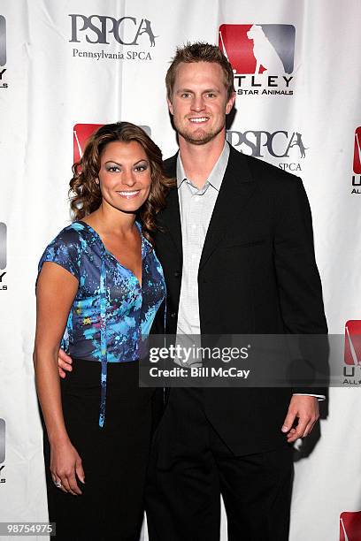 Philadelphia Phillies Kyle Kendrick and Stephenie LaGrossa attend the 3rd Annual Utley All-Stars Animal Casino Night at The Electric Factory April...