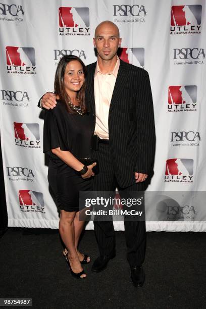 Philadelphia Phillies Raul Ibanez and his wife Teri Ibanez attend the 3rd Annual Utley All-Stars Animal Casino Night at The Electric Factory April...