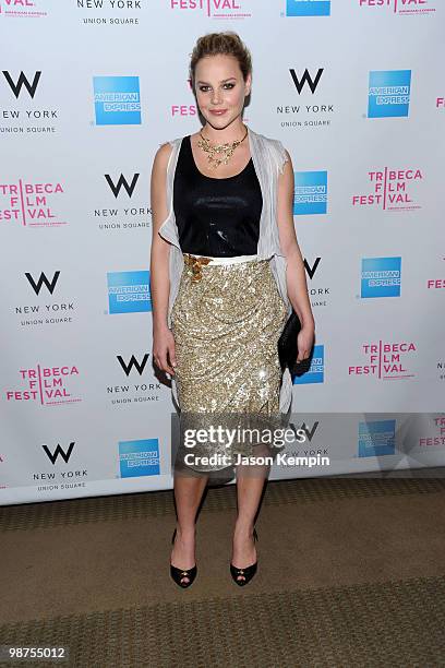 Actress Abbie Cornish attends the Awards Night Show & Party during the 2010 Tribeca Film Festival at the W New York - Union Square on April 29, 2010...