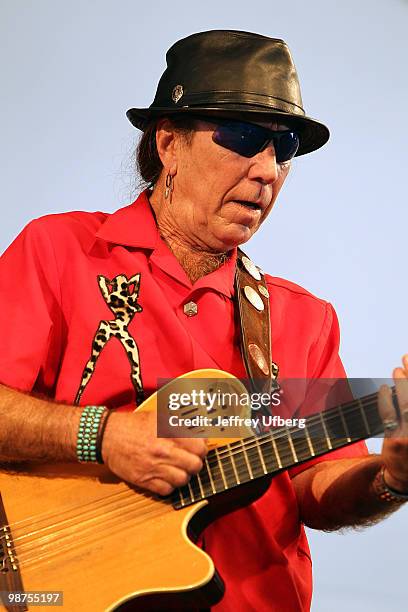 Singer/Musician Coco Robicheaux performs during day 4 of the 41st Annual New Orleans Jazz & Heritage Festival at the Fair Grounds Race Course on...