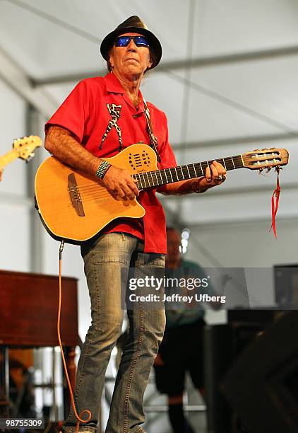 Singer/Musician Coco Robicheaux performs during day 4 of the 41st Annual New Orleans Jazz & Heritage Festival at the Fair Grounds Race Course on...