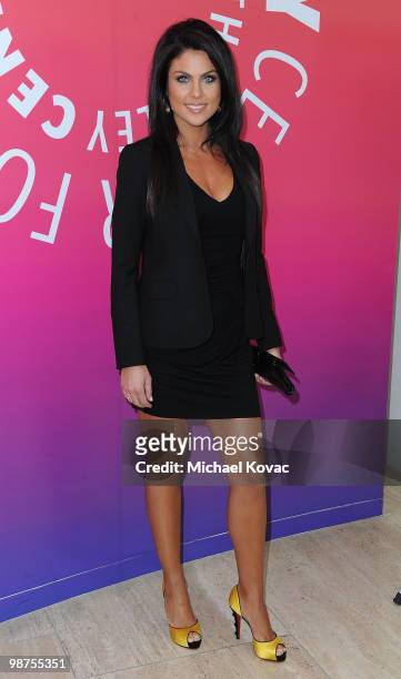 Actress Nadia Bjorlin attends the book launch party for "Days Of Our Lives" Executive Producer Ken Corday at The Paley Center for Media on April 29,...