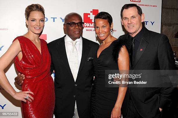Of DKMS Americas Katharina Harf, music Producer LA Reid, Erica Reid and CEO of Coty Inc. Bernd Beetz attend DKMS' 4th Annual Gala: Linked Against...