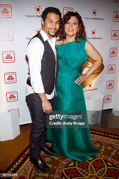 Corbin Bleu and President of the Hispanic Federation Lillian Rodríguez López attend the 20th Anniversary of The Hispanic Federation Gala at the...