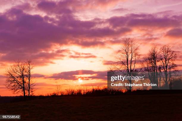 sunset and colors / coucher de soleil et couleurs - coucher de soleil fotografías e imágenes de stock