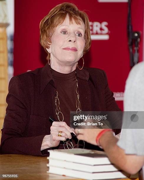 Carol Burnett signs copies of her new book "This Time Together" at Borders Books & Music on April 29, 2010 in Westwood, California.