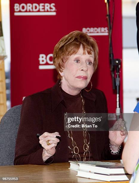 Carol Burnett signs copies of her new book "This Time Together" at Borders Books & Music on April 29, 2010 in Westwood, California.
