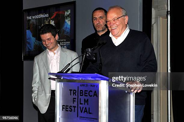 Filmmaker C. Scott Willis speaks onstage at the Awards Night Show & Party during the 2010 Tribeca Film Festival at the W New York - Union Square on...