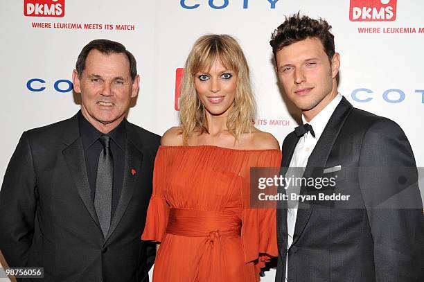 Of Coyt Inc. Bernd Beetz, model Anja Rubik and model Sasha Knezevic attends DKMS' 4th Annual Gala: Linked Against Leukemia at Cipriani 42nd Street on...