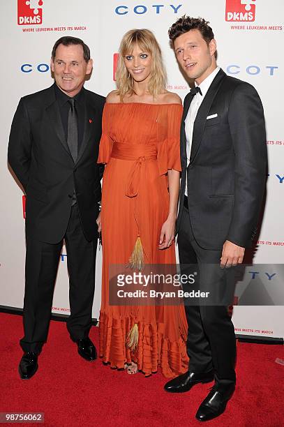 Of Coyt Inc. Bernd Beetz, model Anja Rubik and model Sasha Knezevic attends DKMS' 4th Annual Gala: Linked Against Leukemia at Cipriani 42nd Street on...