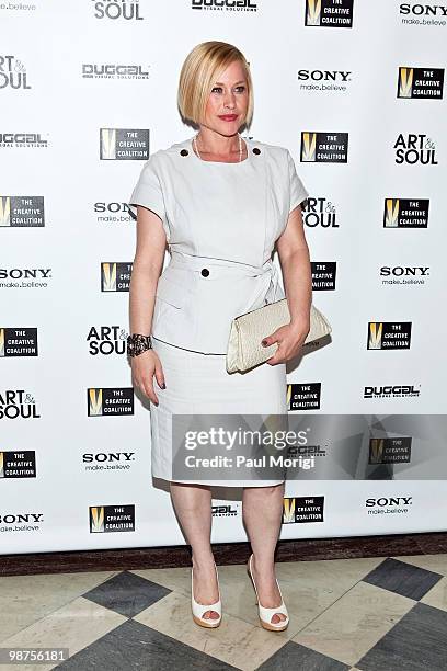 Patricia Arquette arrives at the Creative Coalition's Salute to Arts and Entertainment with Martini & Rossi at The Library of Congress on April 29,...