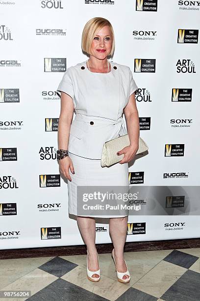 Patricia Arquette arrives at the Creative Coalition's Salute to Arts and Entertainment with Martini & Rossi at The Library of Congress on April 29,...