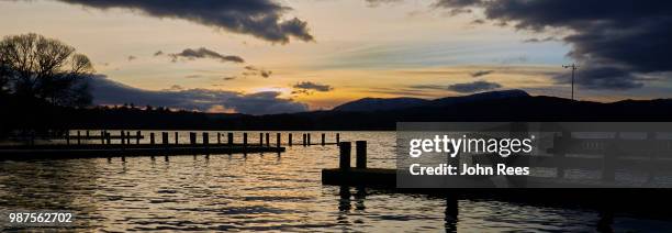 lake district sunset, ambleside, cumbria, uk - ambleside bildbanksfoton och bilder