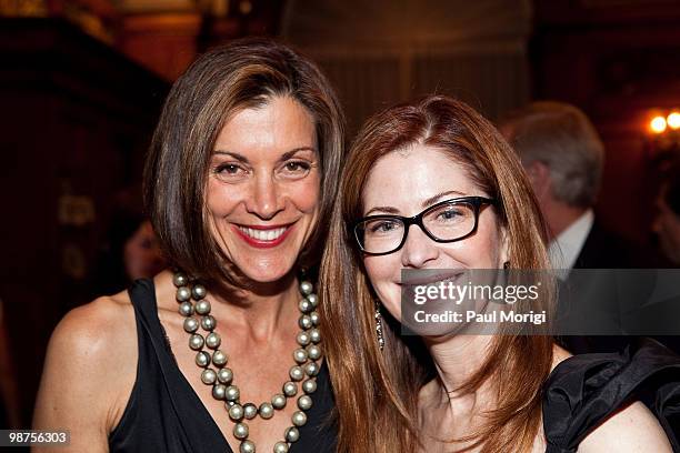 Wendie Malick and Dana Delany arrive at the Creative Coalition's Salute to Arts and Entertainment with Martini & Rossi at The Library of Congress on...