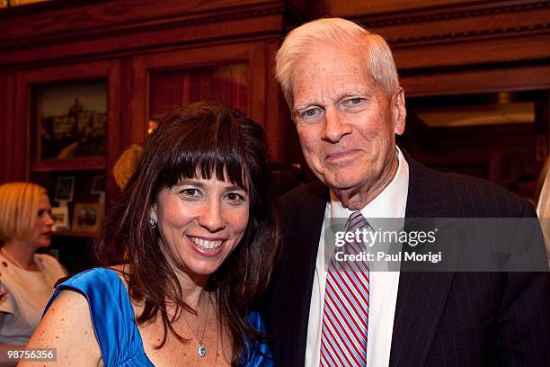 Robin Bronk, CEO of The Creative Coalition, and Dr. James Billington, The Librarian of Congress, at the Creative Coalition's Salute to Arts and...