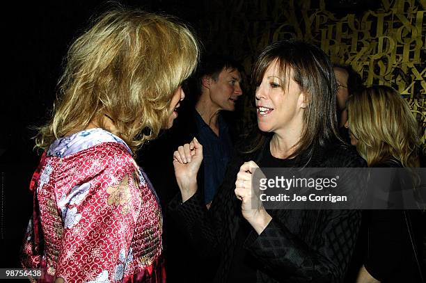 Musician Carly Simon and Tribeca Film Festival co-founder Jane Rosenthal attends the "You're So Vain" after party during the 2010 Tribeca Film...