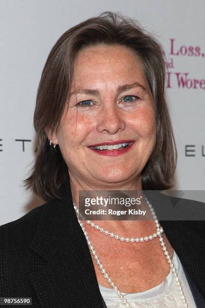 Actress Cherry Jones attends the new cast member welcoming party for "Love, Loss, and What I Wore" at Elie Tahari Boutique Soho on April 29, 2010 in...