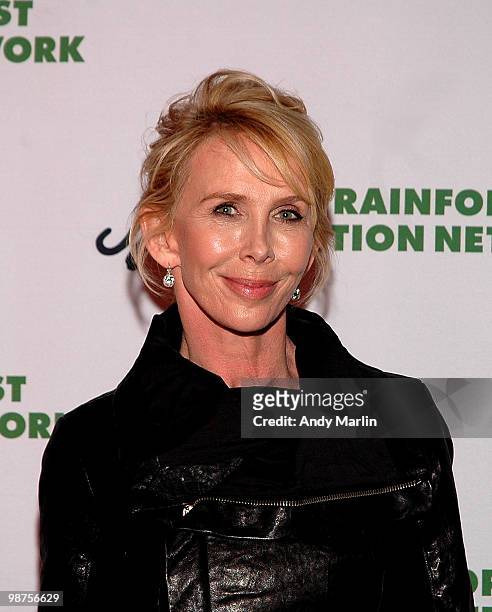 Trudie Styler poses for a photo during the 25th anniversary party for Rainforest Action Network at Le Poisson Rouge on April 29, 2010 in New York...