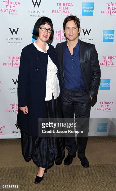 Katherine Dieckmann and Peter Facinelli attends the Awards Night Show & Party during the 2010 Tribeca Film Festival at the W New York - Union Square...