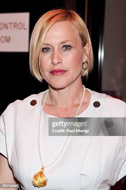 Patricia Arquette arrives at the Creative Coalition private dinner at the Hudson Restaurant Lounge on April 29, 2010 in Washington, DC.