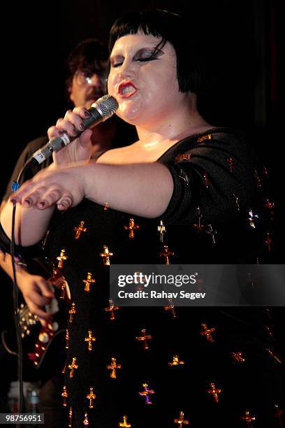 Beth Ditto of the band The Gossip performs at Paper Magazine's 13th Annual Beautiful People Party on April 29, 2010 at Hiro Ballroom in New York City.