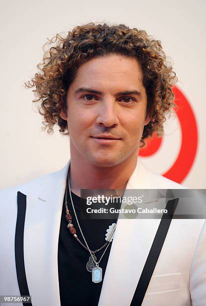 Singer David Bisbal attends the 2010 Billboard Latin Music Awards at Coliseo de Puerto Rico José Miguel Agrelot on April 29, 2010 in San Juan, Puerto...