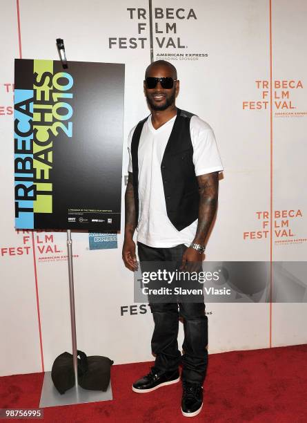 Actor and model Tyson Beckford attends the "Tribeca Teaches" premiere during the 9th Annual Tribeca Film Festival at the Tribeca Performing Arts...