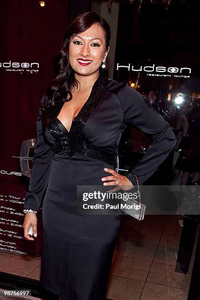 Host Lani Hay arrives at the Creative Coalition private dinner at the Hudson Restaurant Lounge on April 29, 2010 in Washington, DC.