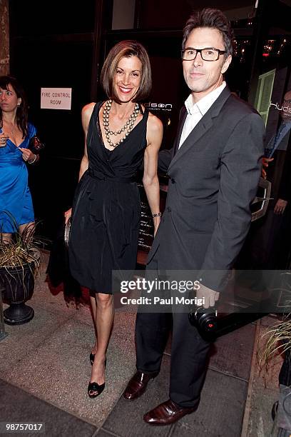 Wendie Malik and Tim Daly arrive at the Creative Coalition private dinner at the Hudson Restaurant Lounge on April 29, 2010 in Washington, DC.